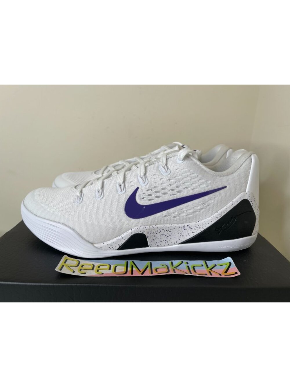 Nike Kobe 9 IX Elite Low EM Protro White Court Puple Mens Sizes